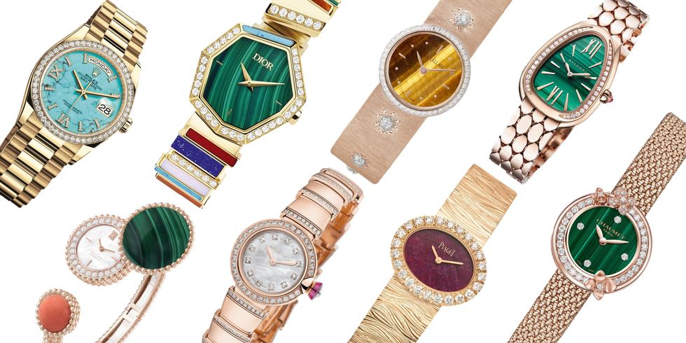 鑲上綠松石、孔雀石等天然寶石手表是獨(dú)一無(wú)二的收藏品-復(fù)刻表