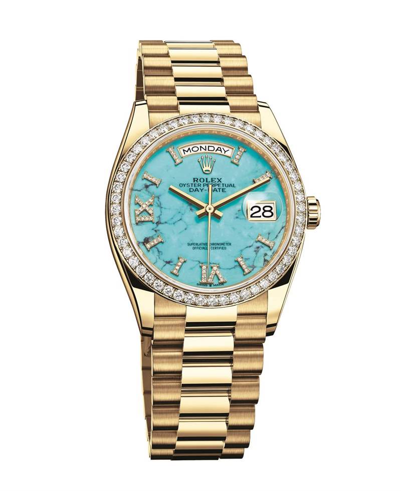 鑲上綠松石、孔雀石等天然寶石手表是獨(dú)一無(wú)二的收藏品-復(fù)刻表