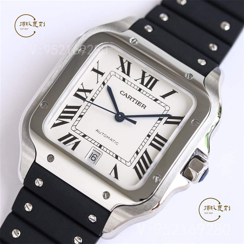 GF廠推出氟膠帶款式山度士復(fù)刻表,gf廠卡地亞山度士有哪些款式-復(fù)刻表