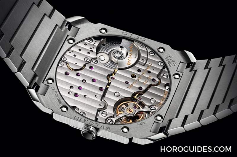 這樣的喀什米爾藍(lán)面，美絕了！BVLGARI Octo Finissimo超薄兩地時(shí)間計(jì)時(shí)碼表-復(fù)刻表