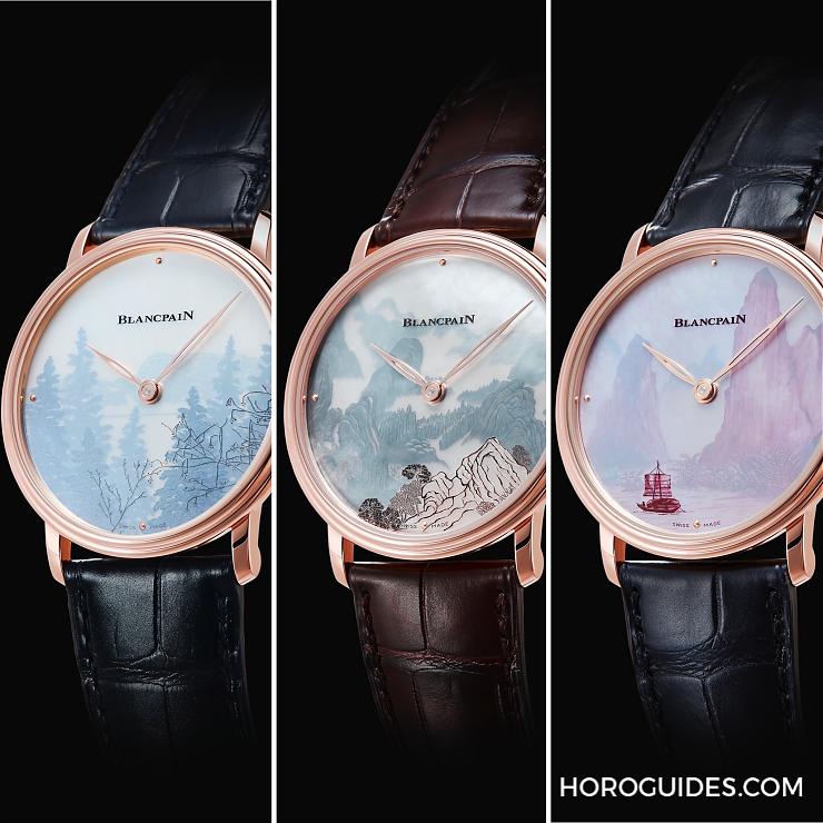表盤(pán)薄如蟬翼,3D山水空靈如斯|臺(tái)灣限定!Blancpain大藝術(shù)家系列珍珠母貝剪影浮雕腕表-復(fù)刻表