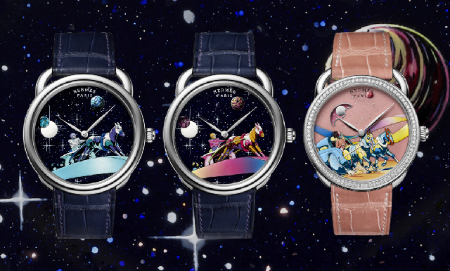 夢幻濾鏡下的美漫英雄！Hermès Arceau Space Derby微繪工藝限量腕表-復刻表