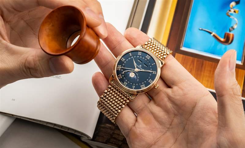 一身斯文下的獨(dú)門本事|寶珀Villeret午夜藍(lán)全日歷月相與超薄腕表-復(fù)刻表