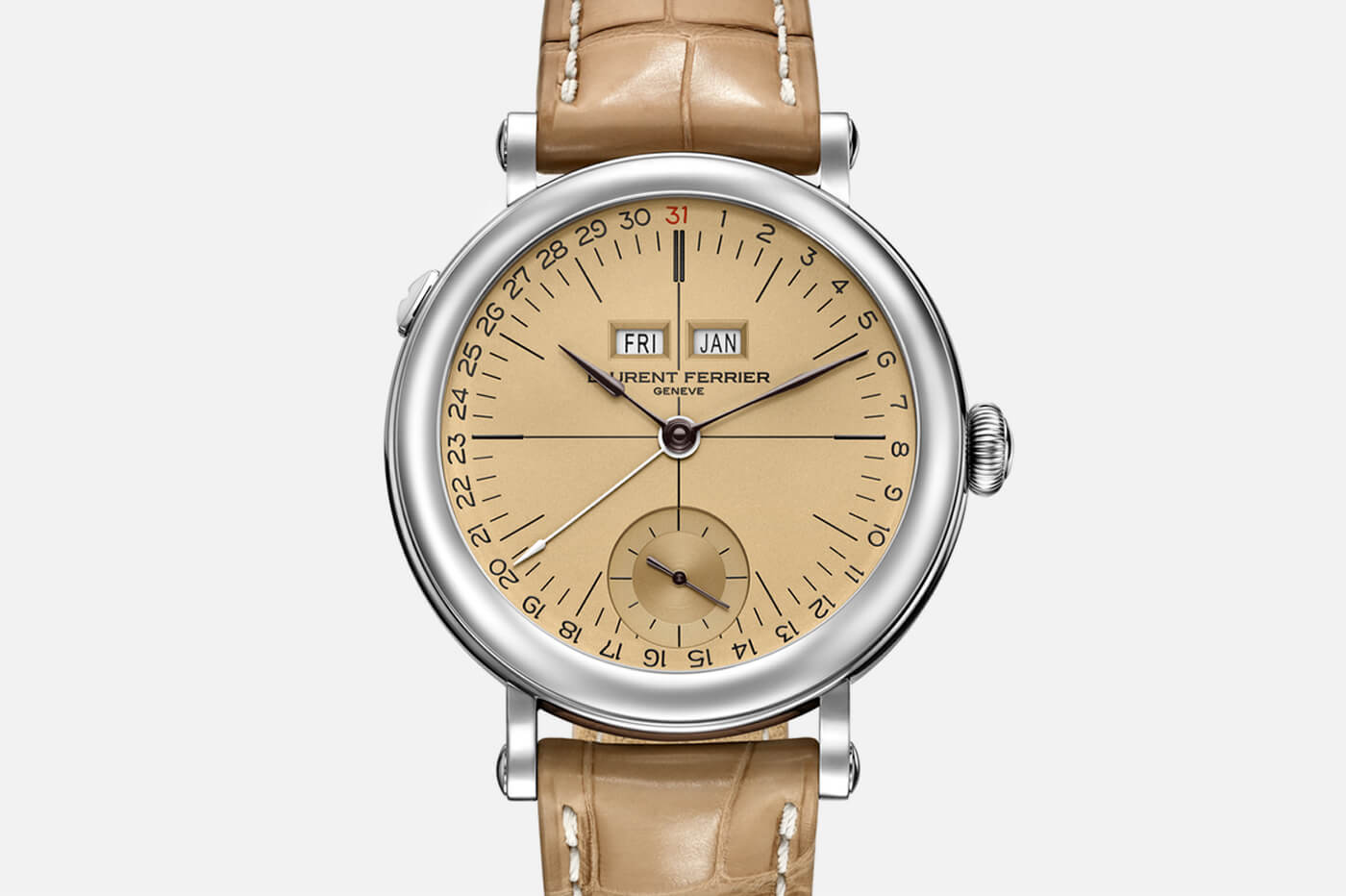 限量5枚!Laurent Ferrier Galet年歷校片復(fù)古手表-復(fù)刻表