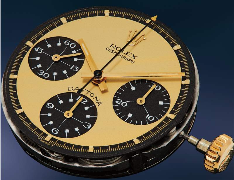 Rolex Paul Newman Daytona 6264(Source:Phillips) Rolex Paul Newman Daytona 6264將拍賣激罕檸檬面手表估值千萬-復刻表
