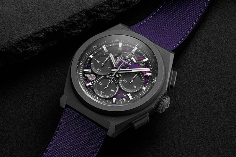 真力時(shí)鏤空Defy 21‘紫外線’鈦金屬黑色腕表-復(fù)刻表