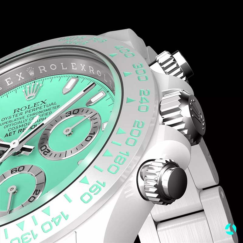 Rolex Daytona綠面陶瓷改裝手表登場(chǎng)Biscay Green配色-復(fù)刻表