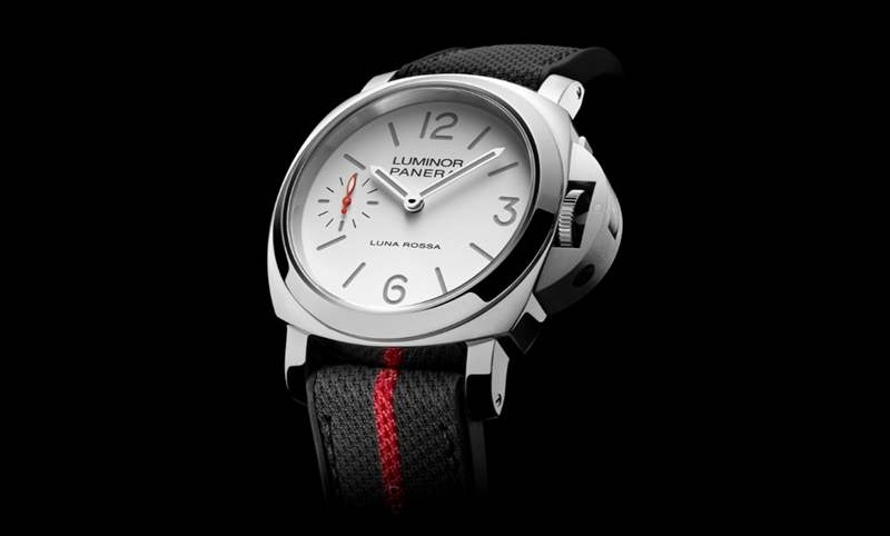消光白表盤、紅色小秒針，純凈又搶眼｜Panerai Luminor Luna Rossa腕表PAM01342-復刻表
