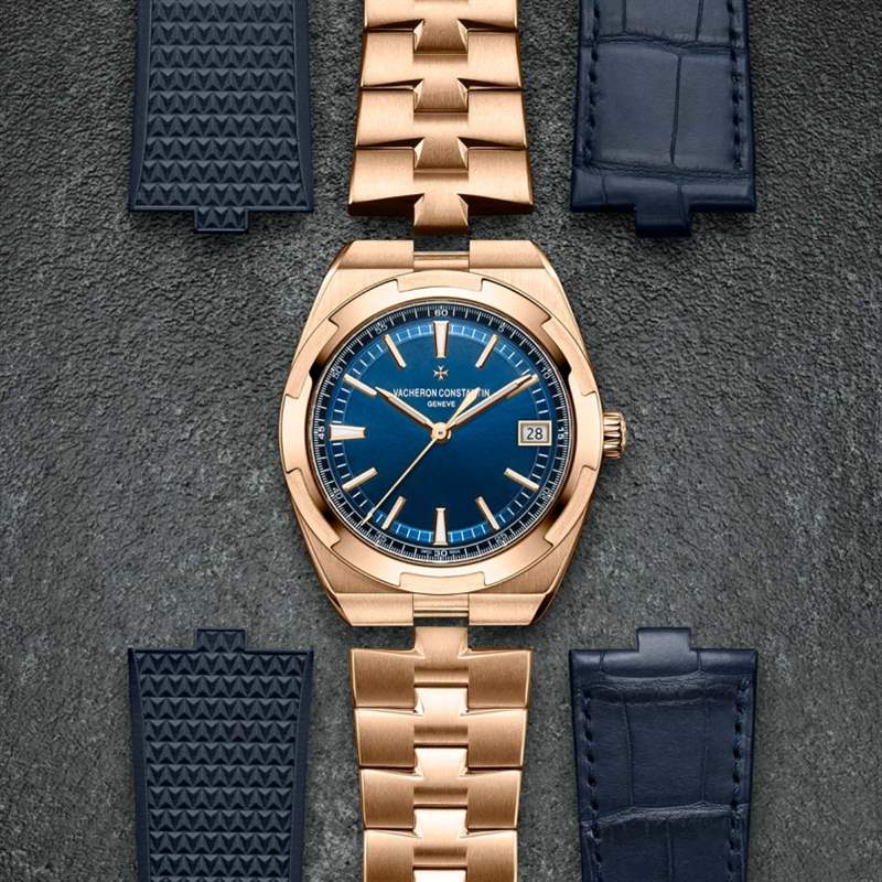 江詩丹頓2020新作！Vacheron Constantin Overseas自動上鏈腕表帶來典雅粉紅金X藍面設定-復刻表