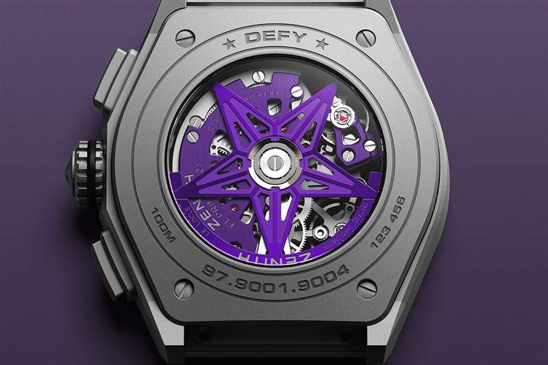 真力時(shí)鏤空Defy 21‘紫外線’鈦金屬黑色腕表-復(fù)刻表