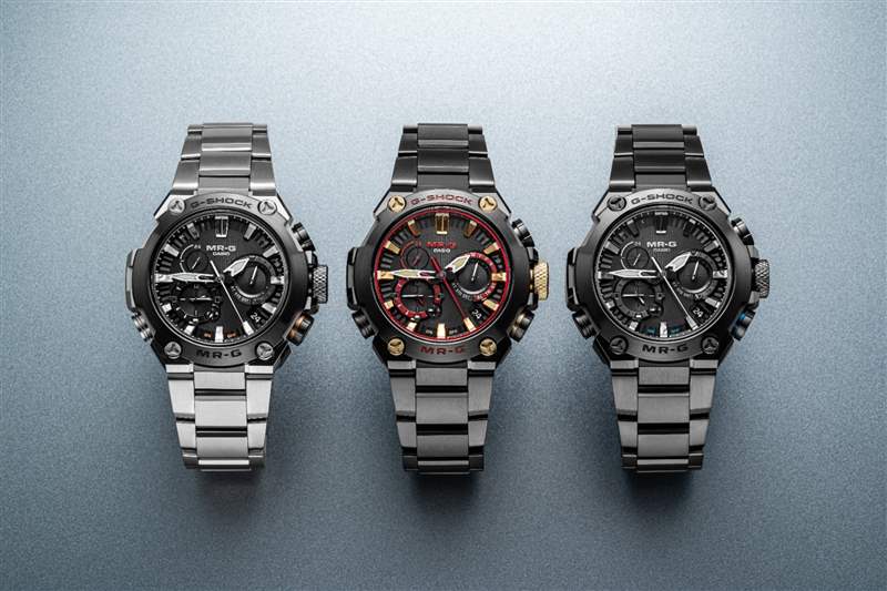 是次新作共有三款新配色,另外兩款分別為MRG-B2000B-1A1全黑與MRG-B2000D-1A黑銀(圖片來(lái)源:G-SHOCK) 卡西歐G-SHOCK|極致堅(jiān)固典范「赤備」武士盔83年元祖經(jīng)典升級(jí)致敬-復(fù)刻表