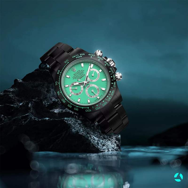 Rolex Daytona綠面陶瓷改裝手表登場(chǎng)Biscay Green配色-復(fù)刻表