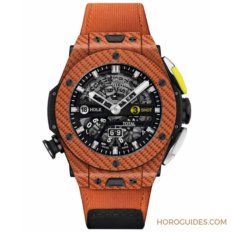 橘色、超輕量、可計桿數(shù)，Hublot Big Bang Unico高爾夫球表新色亮相-復(fù)刻表
