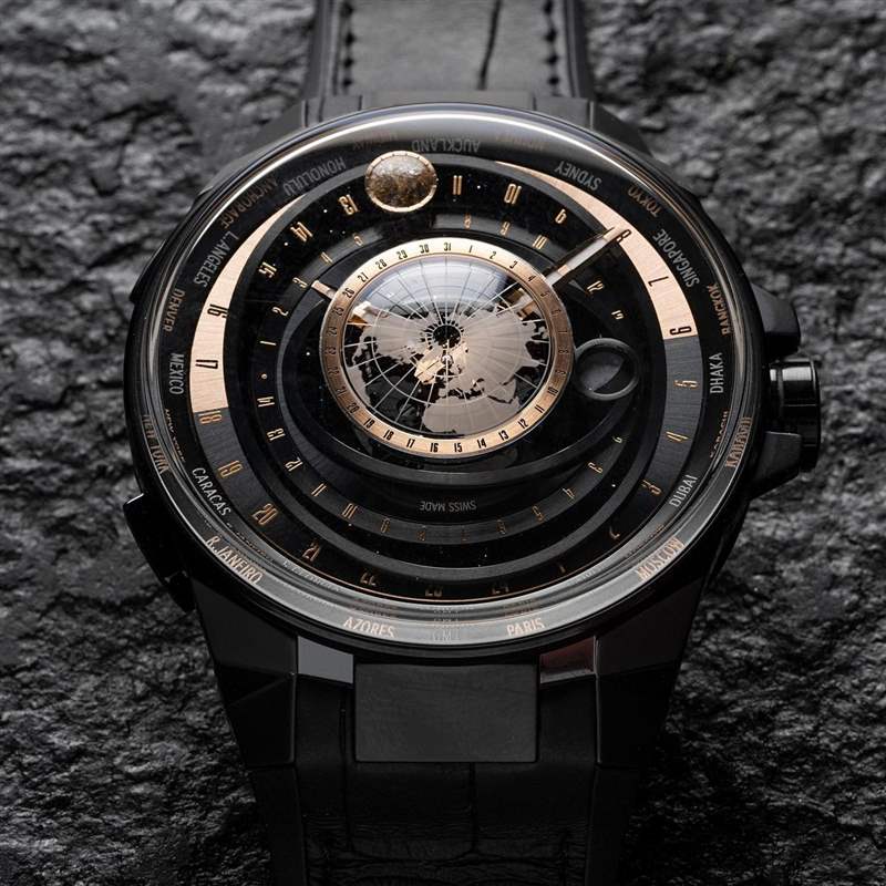 從上帝視角看天文奧秘!雅典表Blast月之狂想世界時區(qū)腕表-復(fù)刻表