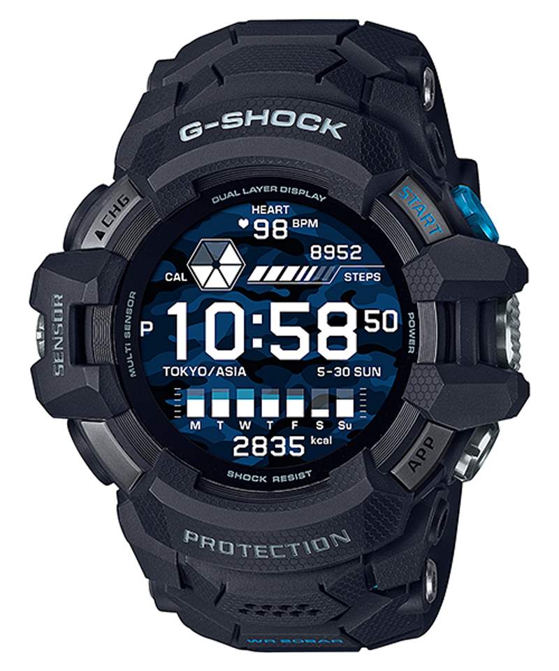 第4名:GSW-H1000-1(G-SHOCK官網(wǎng)) G-SHOCK將VR風(fēng)格融入經(jīng)典款手表鈦金屬幾何迷彩營造未來軍事感-復(fù)刻表