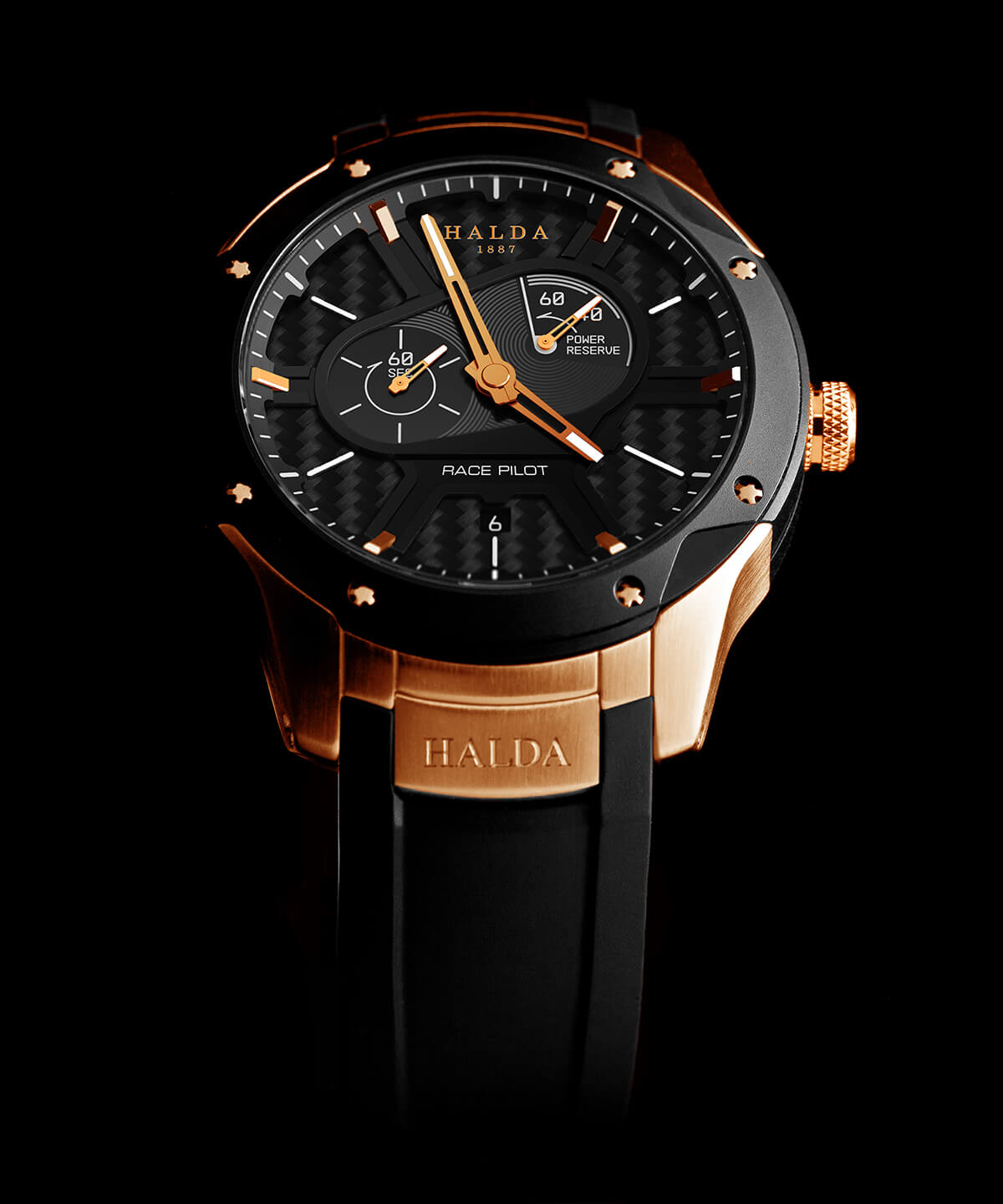 北歐小眾手表品牌Halda Race Pilot比賽的飛行員黃金版-復(fù)刻表