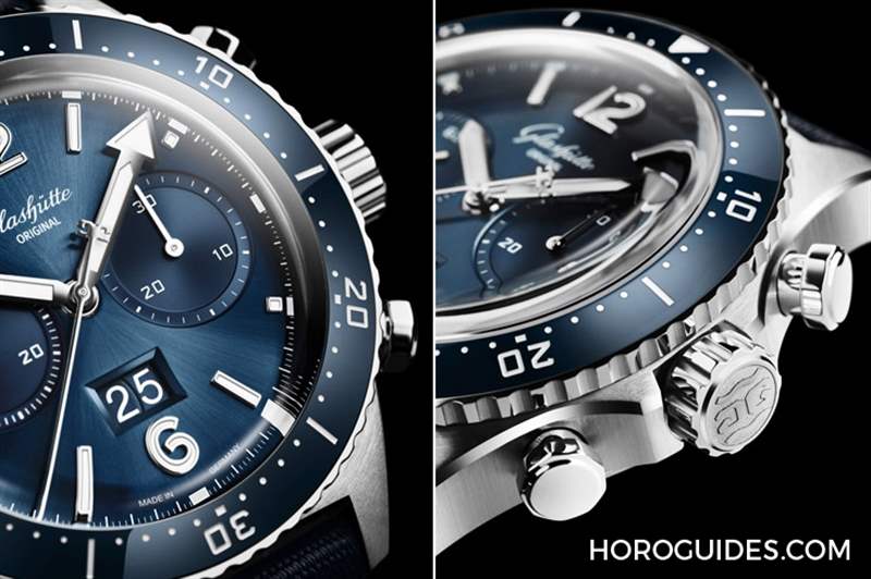 藍面、藍陶瓷圈打頭陣! Glashütte Original SeaQ系列首次搭載計時功能-復刻表