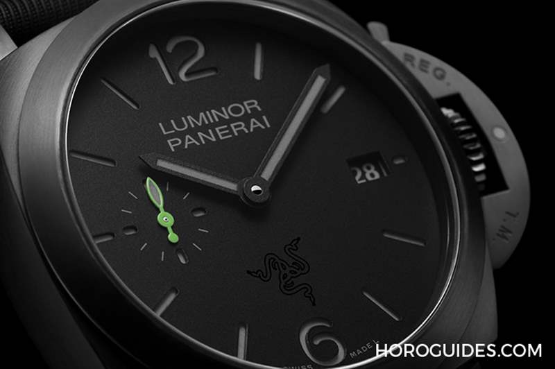 電競美學加身，雷蛇螢光綠在發(fā)光｜Panerai Luminor Quaranta Razer特別版-復刻表