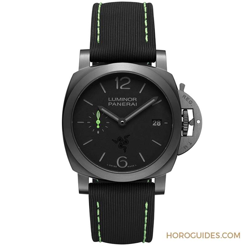 電競美學加身，雷蛇螢光綠在發(fā)光｜Panerai Luminor Quaranta Razer特別版-復刻表