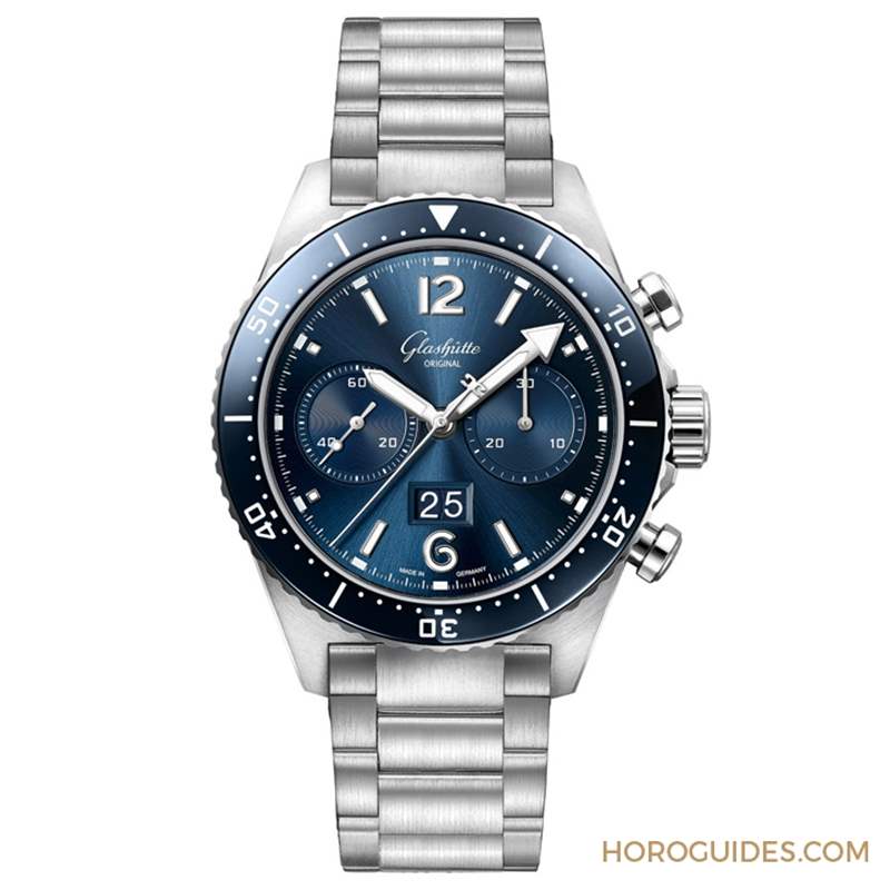 藍面、藍陶瓷圈打頭陣! Glashütte Original SeaQ系列首次搭載計時功能-復刻表