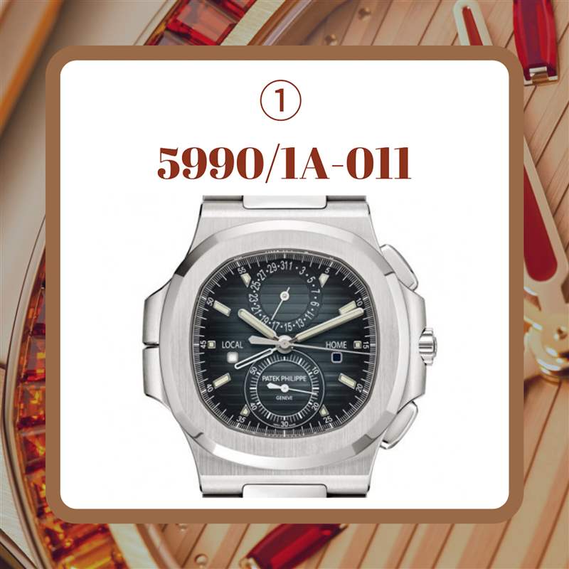 不鏽鋼材質/CH 28-520 C FUS自動上鍊機芯/時、分、日期顯示/計時碼錶功能/兩地時間顯示/日夜顯示/藍寶石水晶鏡面、透明底蓋/防水120米/錶徑40.5mm(PATEK PHILIPPE官網;01製圖) PP百達翡麗標尾會推出4款新Nautilus金鷹手表型號價格一次看-復刻表