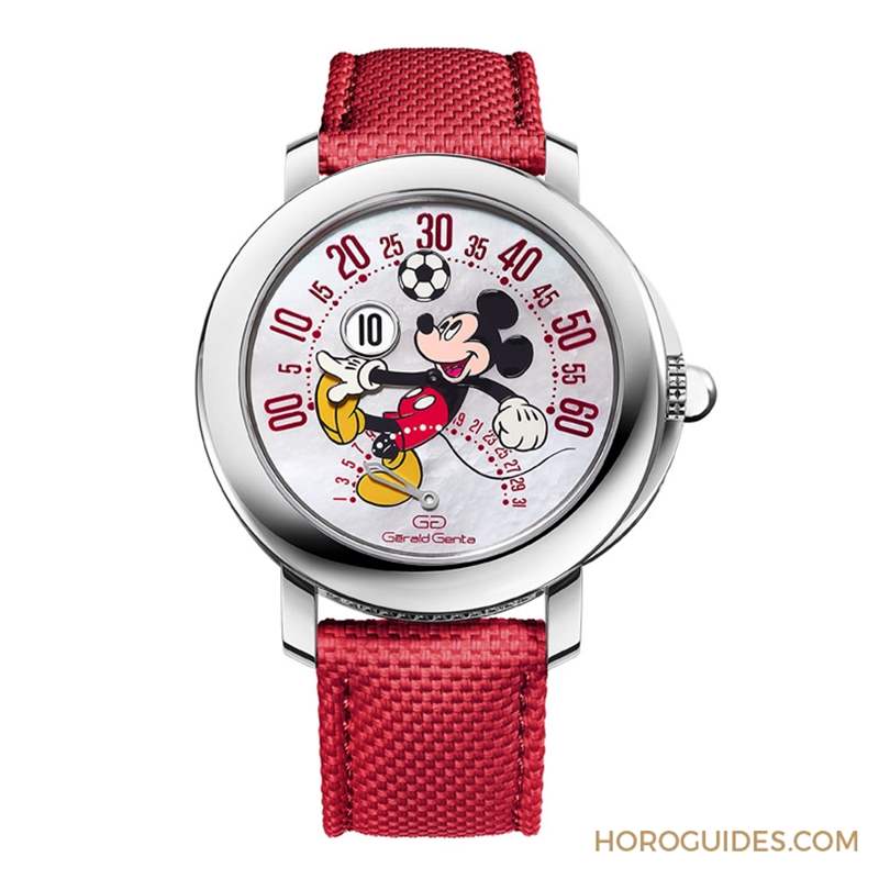 米老鼠踢足球BVLGARI Gerald Genta Arena雙逆跳米老鼠足球限量版腕表-復(fù)刻表