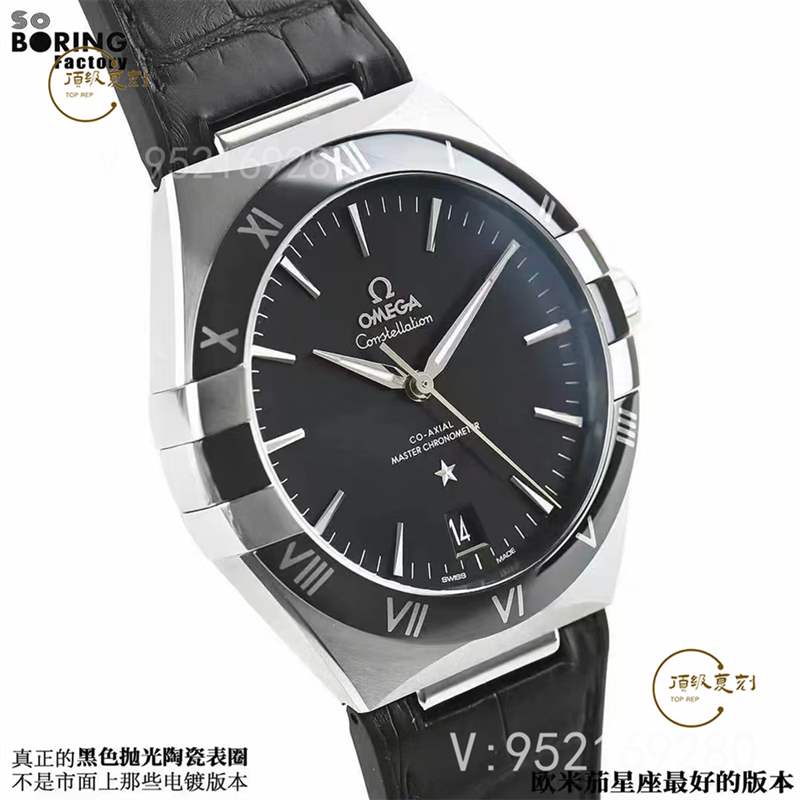 SBF廠歐米茄星座41mm評(píng)測(cè)-VS廠第五代星座黑色陶瓷圈怎么樣-復(fù)刻表
