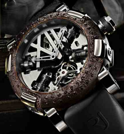 romain-jerome-tourbillon-steampunk-ala-grande-watch-face 蒸汽朋克風格的羅曼·杰羅姆(Romain Jerome)泰坦尼克號陀飛輪限量版腕表-復刻表