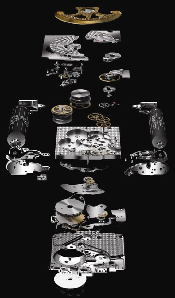 Maitres du Temps Chapter Two watch movement exploded 時空彌勒Maitres du Temps三重約會系列腕表-復刻表