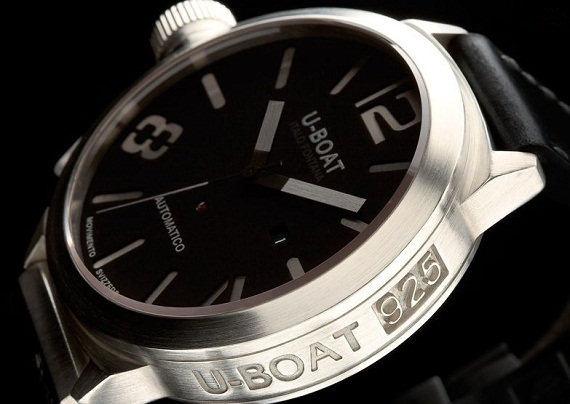 a925-side U-Boat Classico 925系列限量版銀色腕表-復刻表