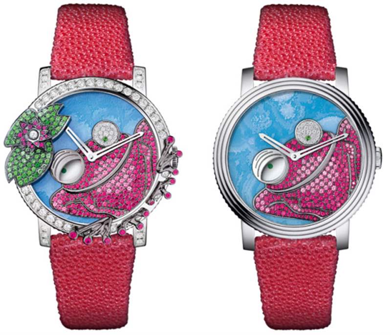 boucheron-frog-ronde-seconde-folle-watch 寶詩龍 Bestiary Ronde Seconde Folle 系列、變色龍、青蛙和貓頭鷹腕表-復刻表