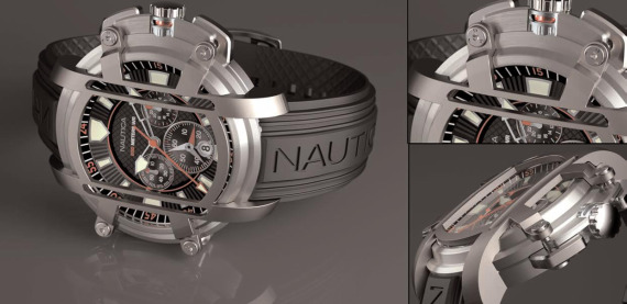 Nautica NMX 300 a38002x watch on eBay Nautica諾蒂卡NMX 300幽靈騎士熒光綠表盤手表-復刻表