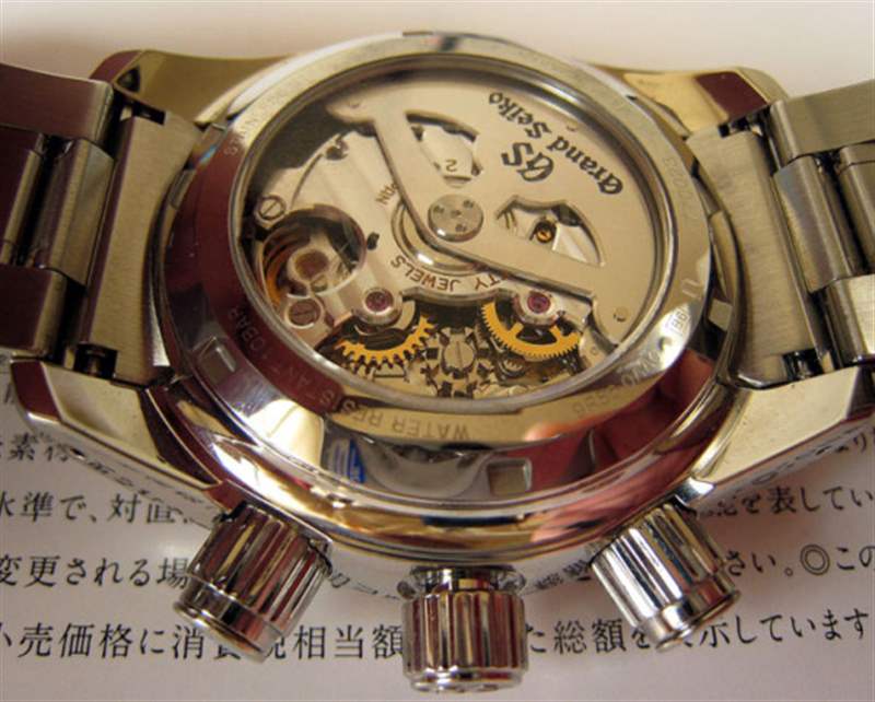 Grand Seiko SBGC001 watch rear 大精工彈簧驅動器SBGC001手表-復刻表
