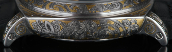 馬格萊特谷花鐫刻金鑲嵌腕表-復刻表