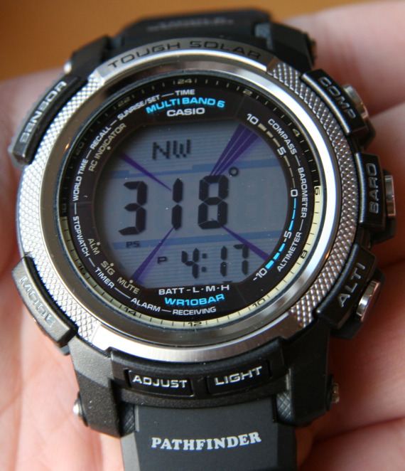 Casio PAW2000 watch compass 卡西歐探路者PAW-2000石英電子手表-復(fù)刻表
