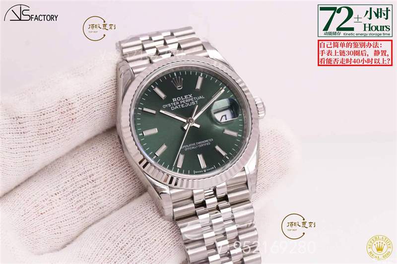 VS廠新品36mm勞力士日志薄荷綠盤3235一體機做工評測-復刻表