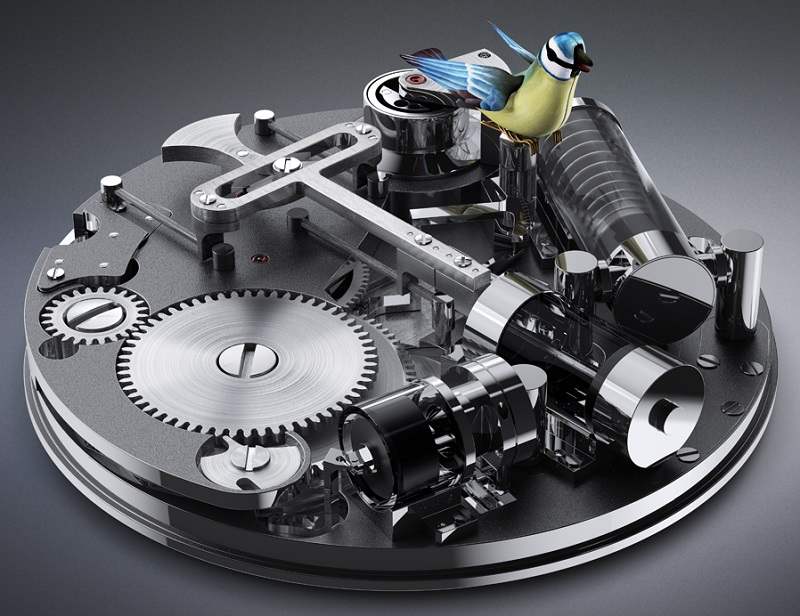 雅克德羅(Jaquet Droz)迷人小鳥自動玩偶腕表歌舞升華-復刻表