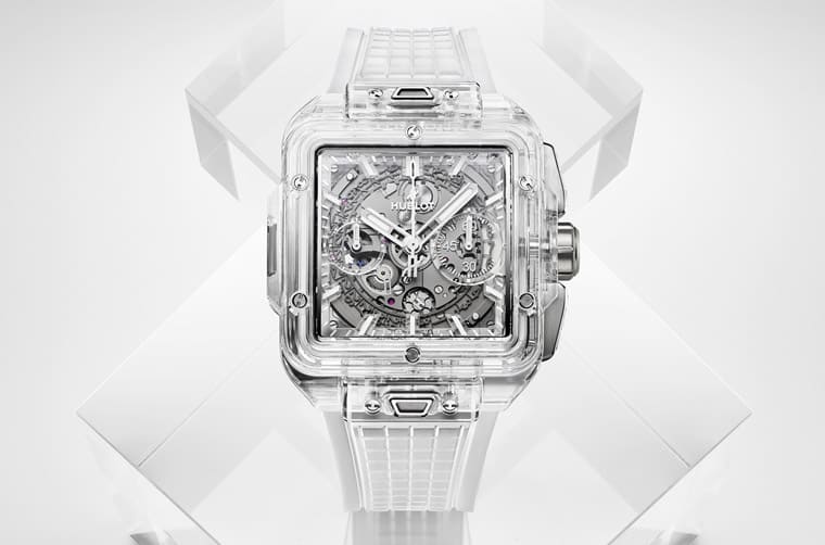 宇舶Square Bang計(jì)時(shí)表搭配藍(lán)寶石或陶瓷材質(zhì)突顯獨(dú)特方形美學(xué)-復(fù)刻表