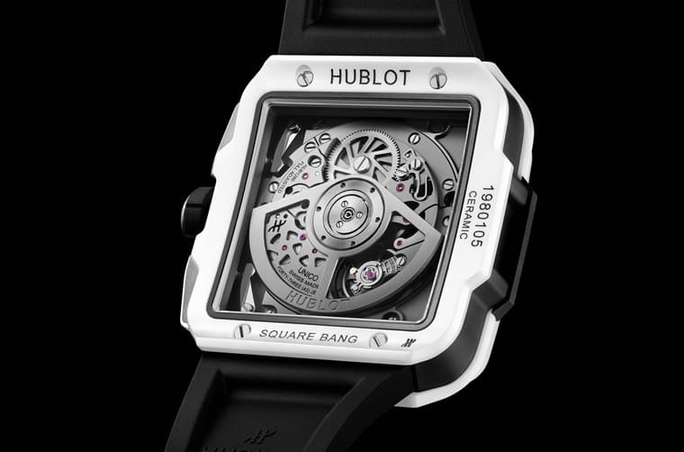 宇舶Square Bang計(jì)時(shí)表搭配藍(lán)寶石或陶瓷材質(zhì)突顯獨(dú)特方形美學(xué)-復(fù)刻表