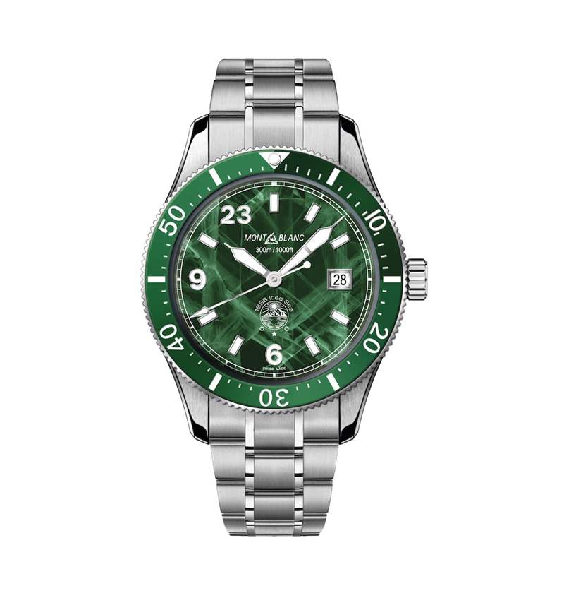 Montblanc推出1858 Iced Sea Limited Edition FWC限量版綠色表盤潛水腕表-復刻表