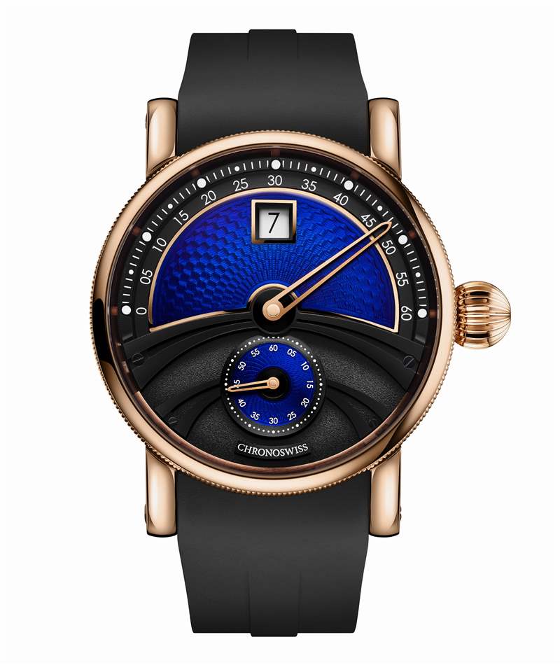 Chronoswiss推出Delphis Oracle數(shù)字跳時(shí)腕表：藍(lán)色琺瑯與璣鏤工藝-復(fù)刻表