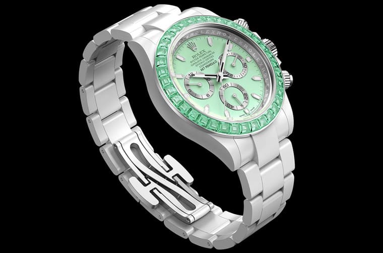 「彩色藍(lán)寶石5連發(fā)」勞力士Daytona白陶瓷五種寶石表圈一字排開(kāi)超夢(mèng)幻-復(fù)刻表