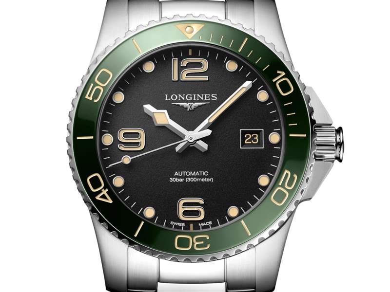 『新表』浪琴推出HydroConquest 41mm潛水腕表新作：綠色表圈+黑色表盤-復刻表