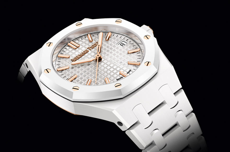 AP皇家橡樹小尺寸自動表繼黑色陶瓷殼后首度改采白色陶瓷殼新登場-復刻表