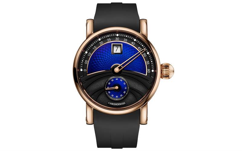 Chronoswiss推出Delphis Oracle數(shù)字跳時(shí)腕表：藍(lán)色琺瑯與璣鏤工藝-復(fù)刻表