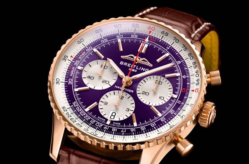 百年靈為慶祝臺北101落成二十周年特別打造超限量紫面Navitimer飛行表-復(fù)刻表