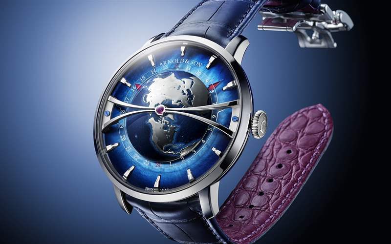 Arnold & Son推出Globetrotter Platinum鉑金表殼世界時(shí)腕表-復(fù)刻表