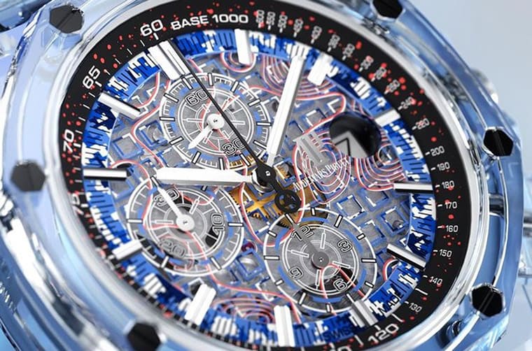 超吸睛!主打迷彩軍事風(fēng)的透明皇家橡樹離岸型計時碼表-復(fù)刻表