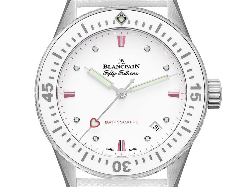 寶珀推出Fifty Fathoms Bathyscaphe Valentine’s Day 2023情人節主題白色潛水腕表 寶珀推出Fifty Fathoms Bathyscaphe Valentine’s Day 2023情人節主題白色潛水腕表-復刻表