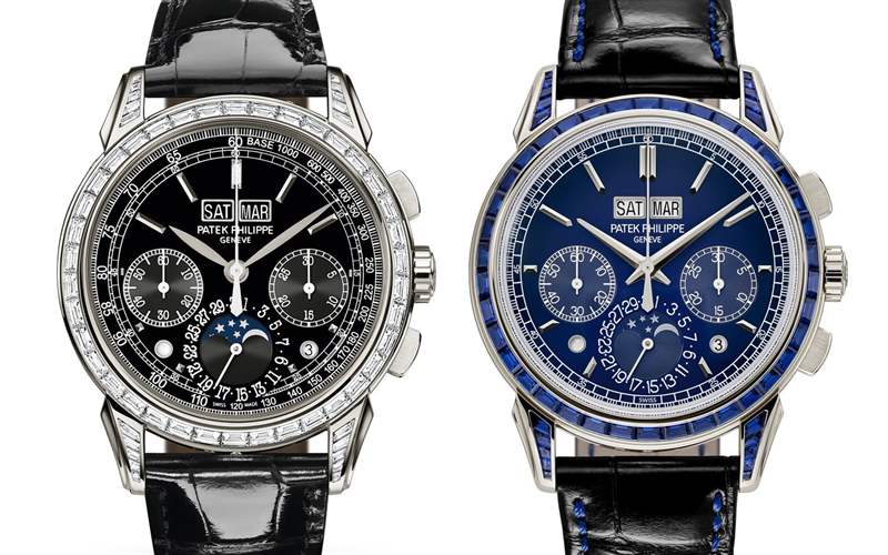 百達(dá)翡麗推出2枚Ref. 5271鉑金萬年歷計(jì)時(shí)碼表:紅寶石和藍(lán)寶石 百達(dá)翡麗推出2枚Ref. 5271鉑金萬年歷計(jì)時(shí)碼表:紅寶石和藍(lán)寶石-復(fù)刻表